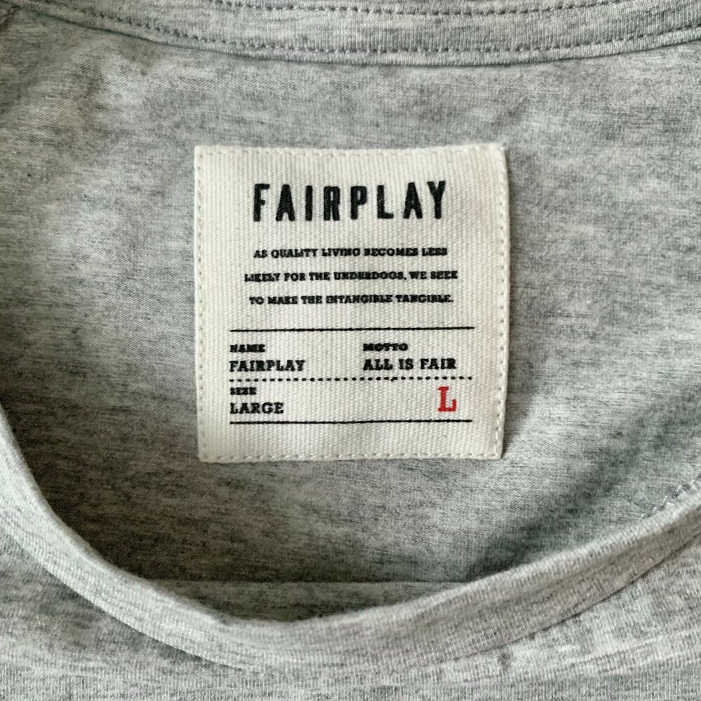 Fairplay Heather Grey Raglan Venice Short Sleeve T Shirt Tee Athleisure Classic - Picture 7 of 16